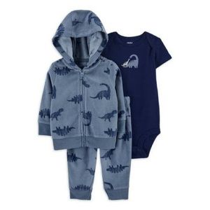 Carters little boy 3 piece dinosaur set